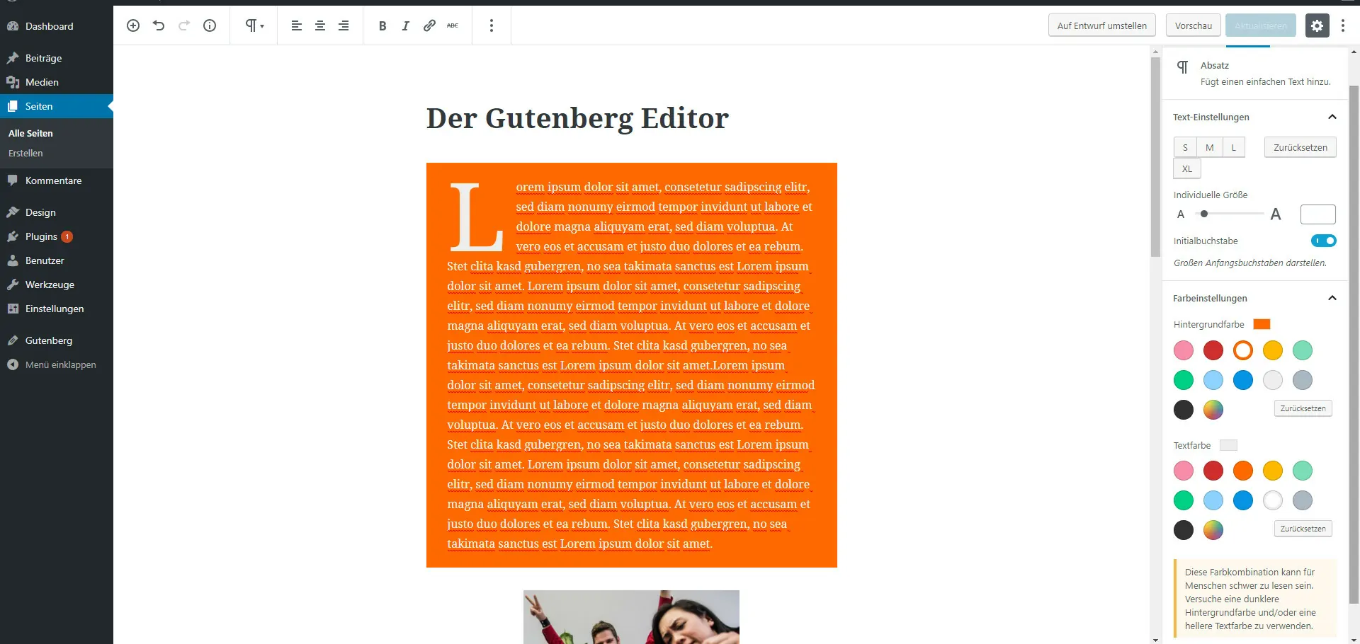 Gutenberg-Editor Tutorial